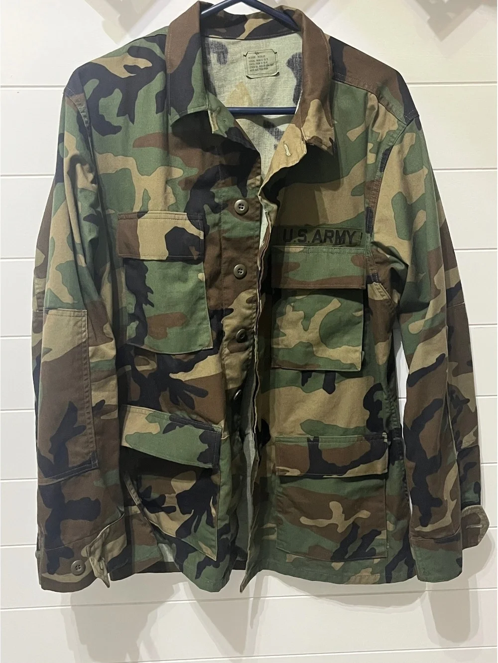 U.S. Army Camouflage Military Jacket Medium Regular
